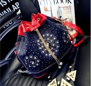 B1014 IDR.182.OOO MATERIAL DENIM SIZE L26XH26XW16CM WEIGHT 650GR COLOR RED,SILVER,GOLD (2)