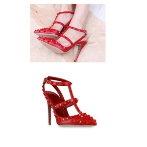 SH1802 IDR.235.OOO MATERIAL PU HEEL 11.5CM COLOR RED,BLACK SIZE 35,36,37,38,39 (1)