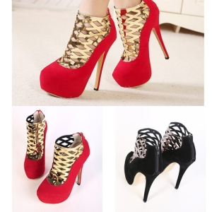 SH8866 IDR.24O.OOO MATERIAL SUEDE HEEL 4.5CM,14.5CM COLOR BLACK SIZE 36,38,39, COLOR RED SIZE 36,37,38,39 (2)